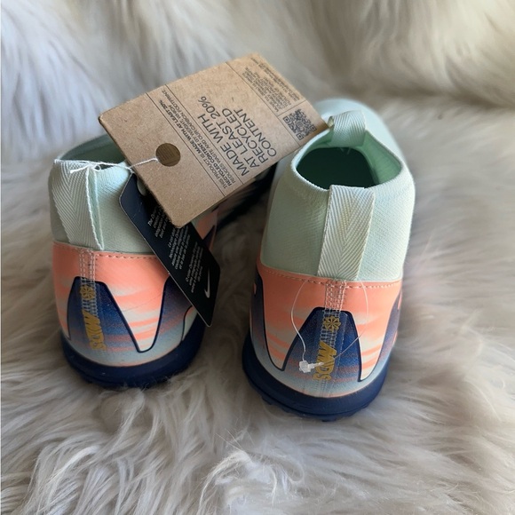 Nike Women's Air Zoom soccer CR7 Shoes - Blue and Orange - Picture 13 of 14